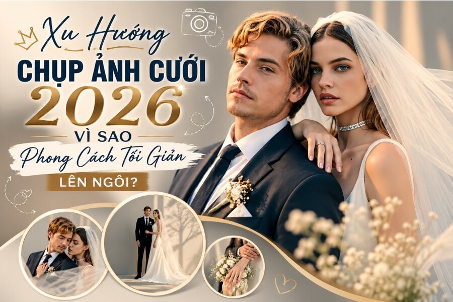 Xu Hướng Chụp Ảnh Cưới 2026: Vì Sao Phong Cách Tối Giản Lên Ngôi?