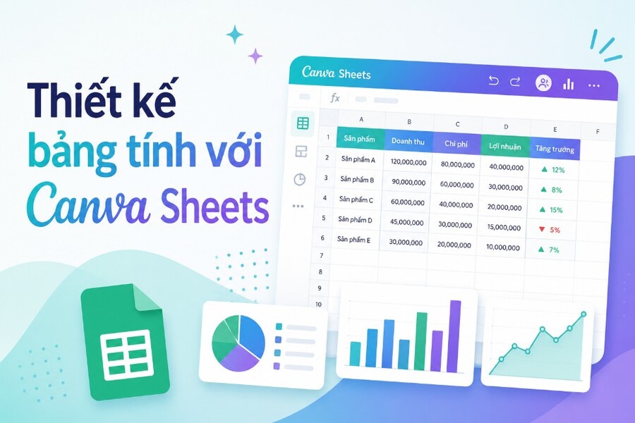 Thiết kế bảng tính với Canva Sheets