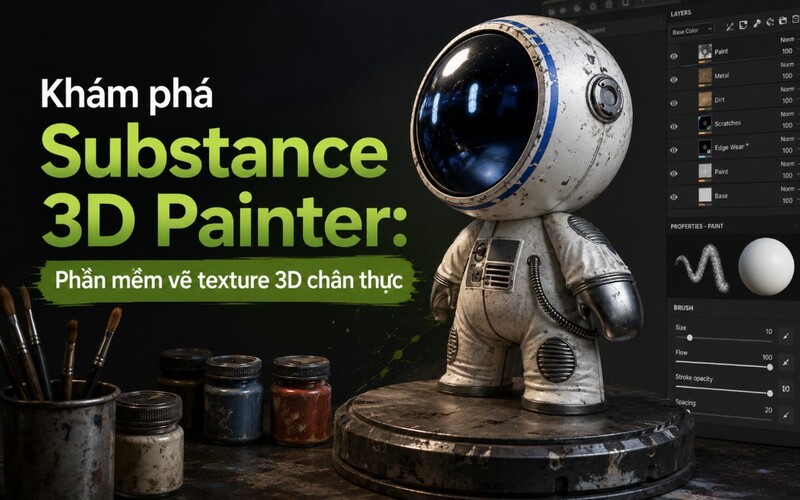 Khám phá Substance 3D Painter: Phần mềm vẽ texture 3D chân thực