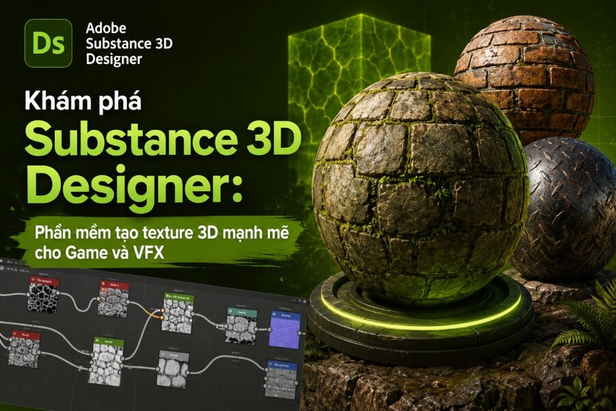 Khám phá Substance 3D Designer: Phần mềm tạo texture 3D mạnh mẽ cho Game và VFX