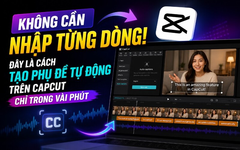 Không cần nhập từng dòng! Đây là cách tạo phụ đề tự động trên CapCut chỉ trong vài phút