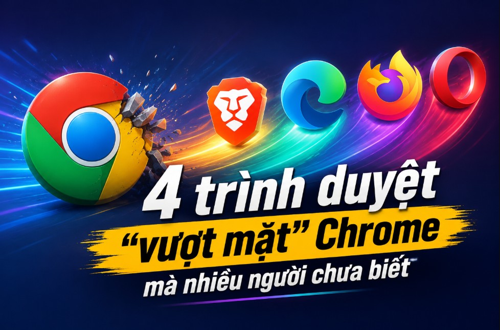 4 trình duyệt “vượt mặt” Chrome mà nhiều người chưa biết
