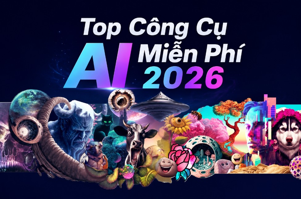 Top Công Cụ AI Miễn Phí 2026: Viết Văn, Tạo Ảnh, Nghiên Cứu Thông Tin