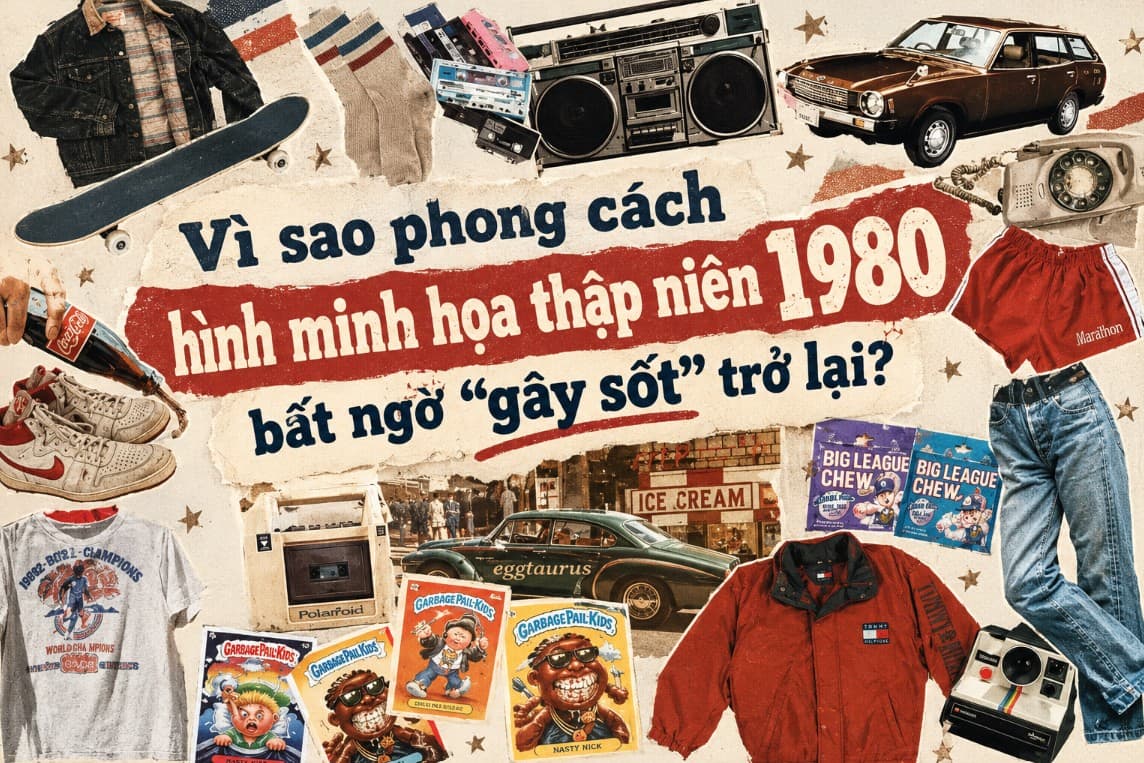 Vì sao phong cách hình minh họa thập niên 1980 bất ngờ “gây sốt” trở lại?