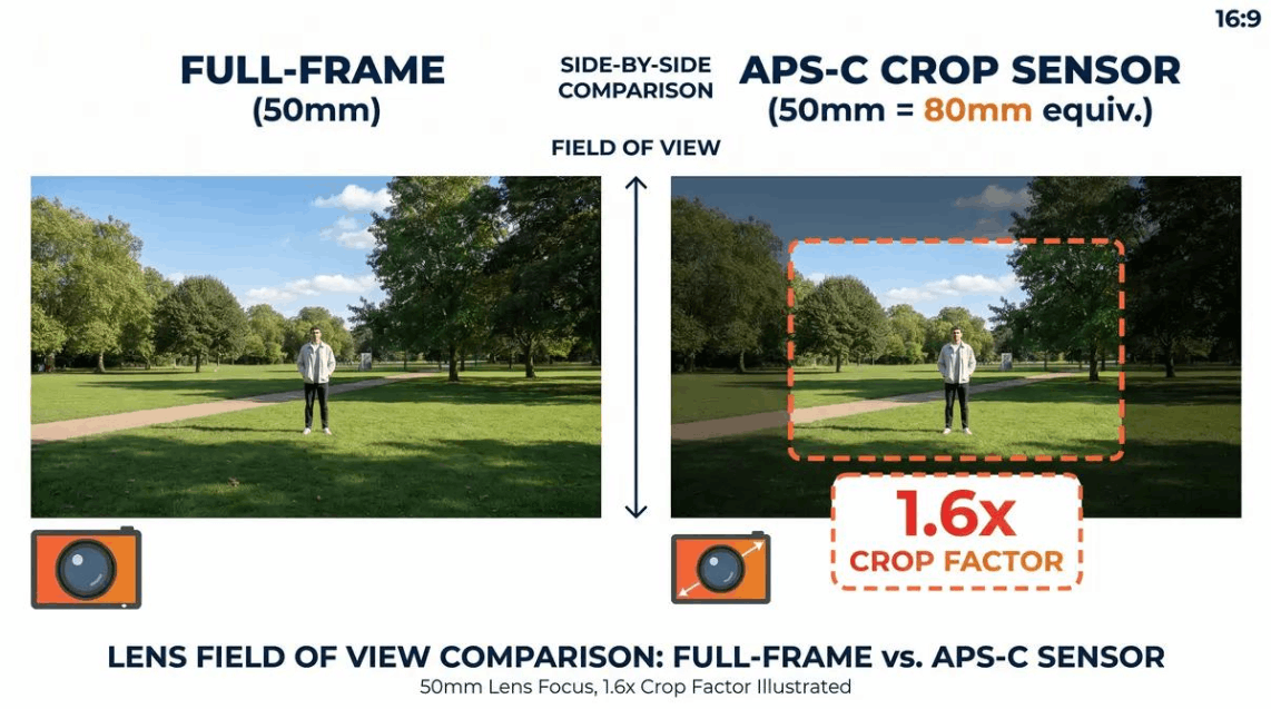 Crop Factor Là Gì? Hiểu Đúng Về Hệ Số Cắt Cảm Biến Trong Nhiếp Ảnh