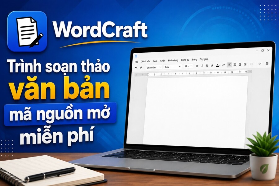 Trình soạn thảo văn bản mã nguồn mở miễn phí WordCraft