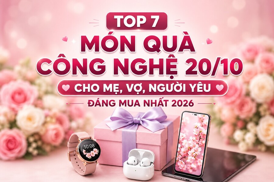 Top 7 Món Quà Công Nghệ 20/10 Cho Mẹ, Vợ, Người Yêu Đáng Mua Nhất 2026