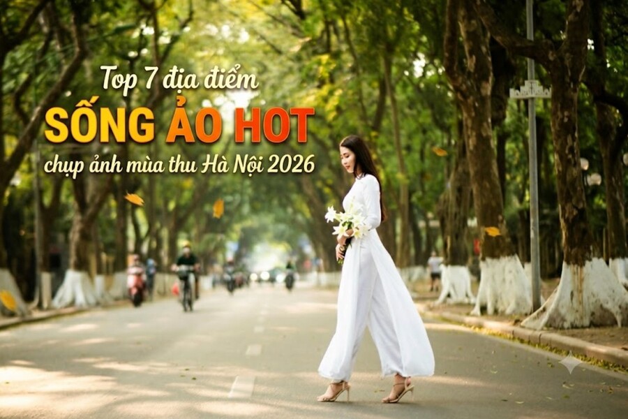 Top 7 địa điểm sống ảo HOT chụp ảnh mùa thu Hà Nội 2026