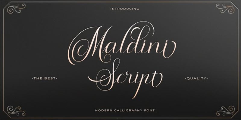 Font Chữ Đẹp 009 - Maldini Script