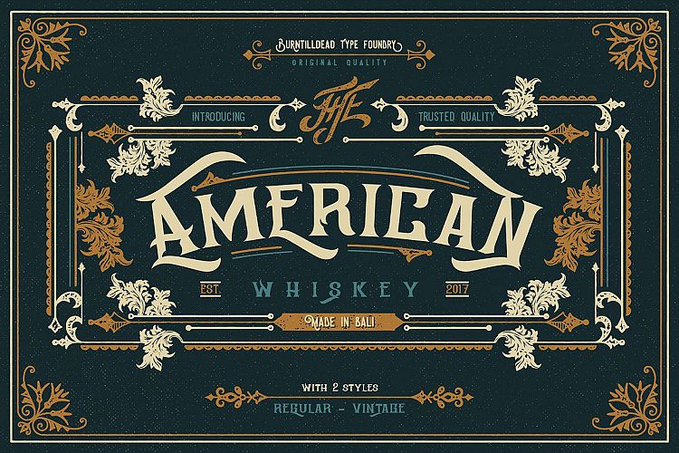 American Whiskey font chữ đẹp: American Whiskey font chữ đẹp là sự kết hợp tuyệt vời giữa font chữ và triết lý của whiskey. Năm 2024, font chữ này sẽ trở thành xu hướng mới cho những thương hiệu whiskey. Với sự sáng tạo và chi tiết tinh tế, American Whiskey font chữ đẹp sẽ giúp thương hiệu của bạn nổi bật hơn trong thị trường cạnh tranh hiện nay.