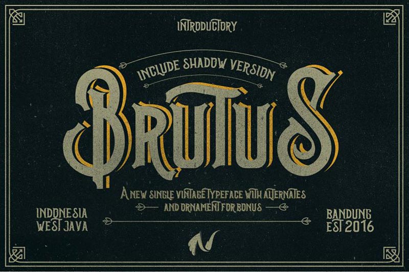 Font Chữ Đẹp 283 - Brutus Typeface