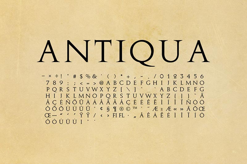 Font Chữ Đẹp 156 - Antiqua