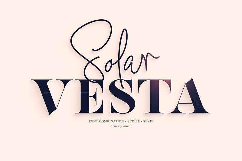 Font Chữ Đẹp 254 - Solar Vesta Fonts