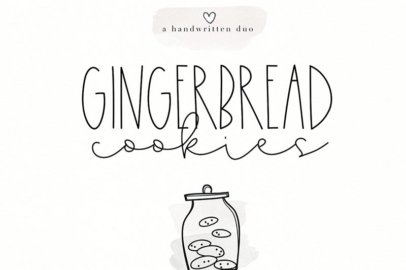 Font Chữ Đẹp 176 - gingerbread cookies