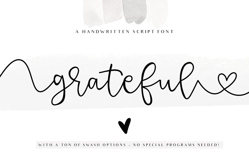 Grateful font: Với nền tảng công nghệ tiên tiến và sự sáng tạo của người thiết kế, Grateful font là một bộ font chữ độc đáo và ấn tượng. Với sự tinh tế trong từng nét chữ, Grateful font tạo nên những khung cảnh đầy màu sắc và sử dụng cho nhiều mục đích khác nhau, từ thiết kế đồ họa cho đến in ấn.