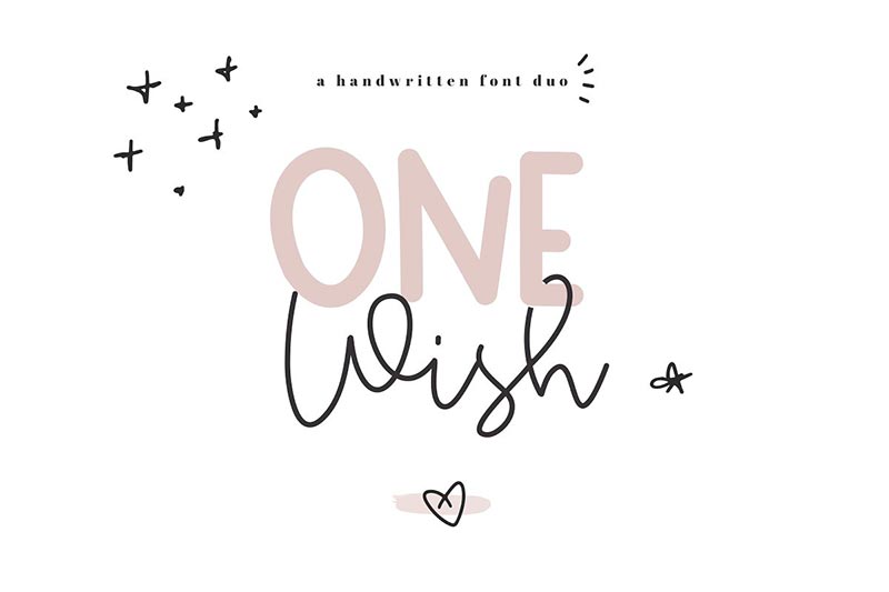 Font Chữ Đẹp 223 - One Wish