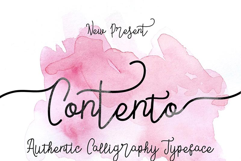 Font Chữ Đẹp 298 - Contento-Script_Intro-Sale-80