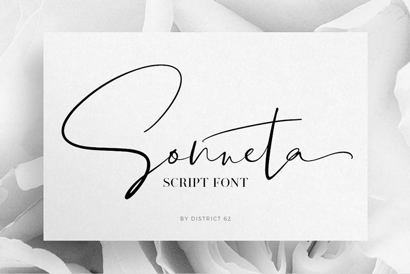 Font Chữ Đẹp 002 - Sonneta Script - Kho Tài Nguyên Đồ Họa Photoshop
