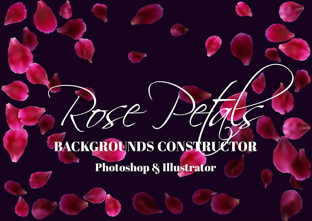 SD BA052 Rose Petals Backgrounds Constructor