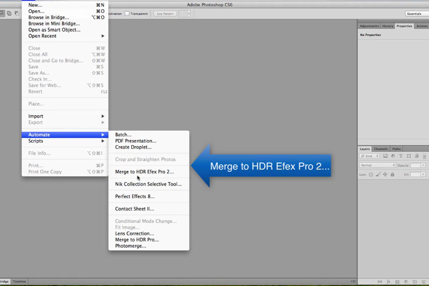 File - Automate - Merge to HDR Efex Pro 2