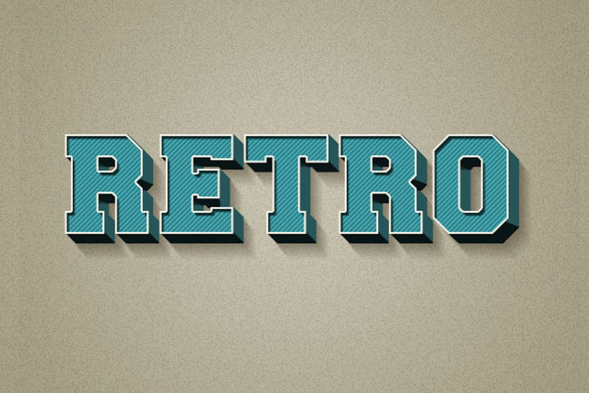 Cách tạo hiệu ứng chữ Retro trong Photoshop