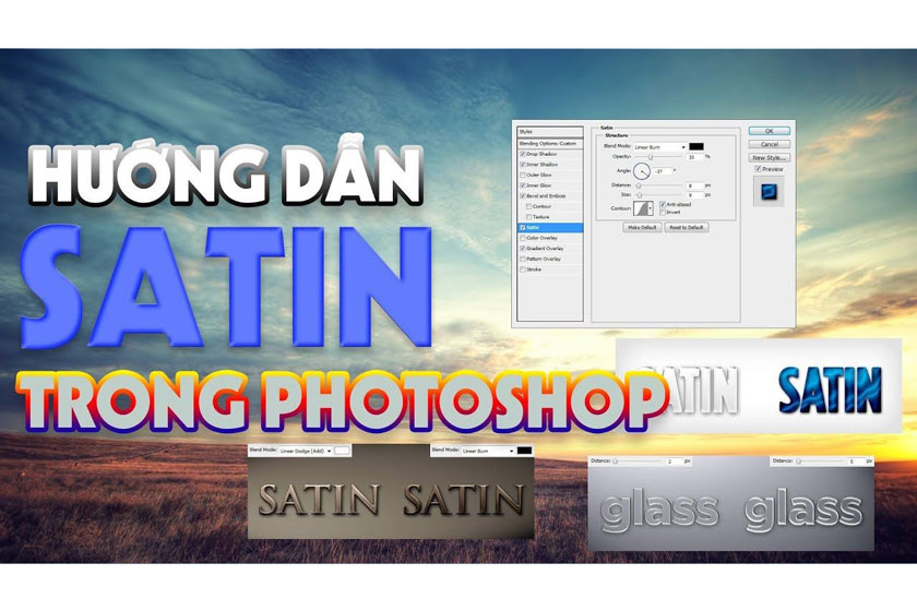 Cách tạo hiệu ứng Satin cho chữ trong Photoshop