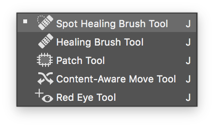 spot healing brush tool
