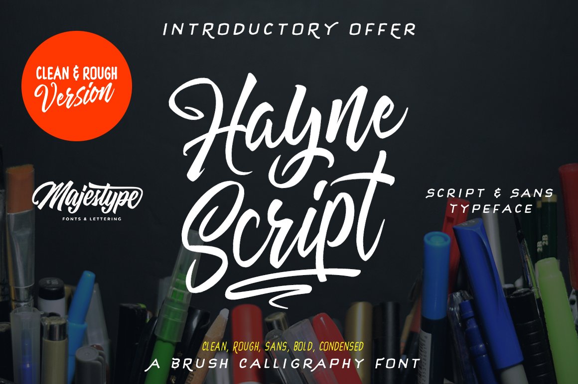 Font Chữ Đẹp 362 Hayne Script Clean & Rough