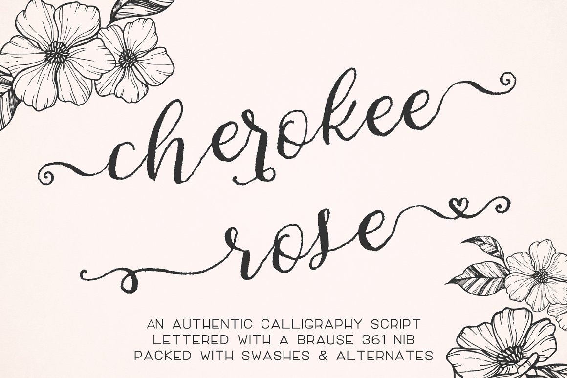 Font Chữ Đẹp 657 Cherokee Rose
