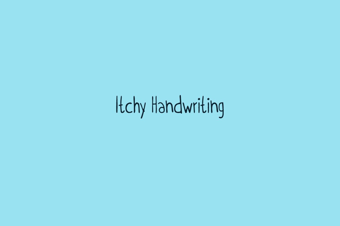 Font Chữ Đẹp 380 Itchy Handwriting