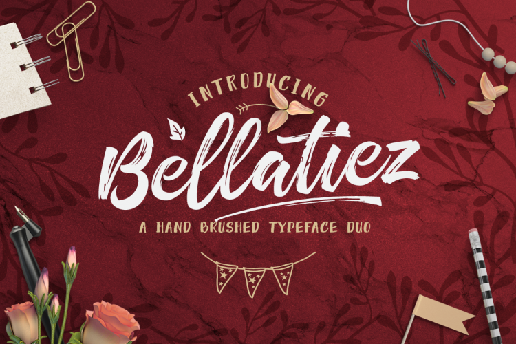 Font Chữ Đẹp 705 Bellatiez Font Duo