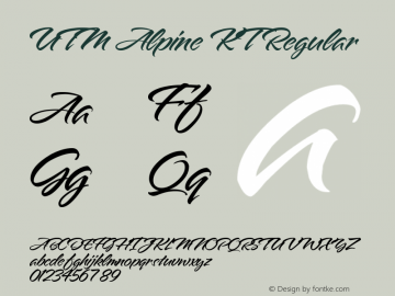 Font Chữ Đẹp 752 Alpine KT