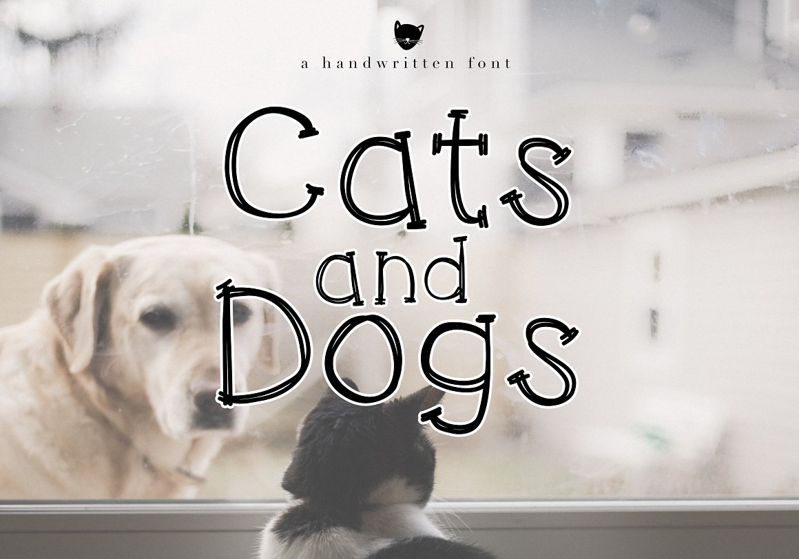 Font Chữ Đẹp 395 KA Cats And Dogs