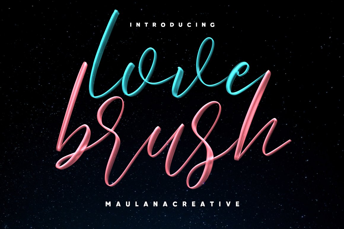 Font Chữ Đẹp 414 Love Brush SVG Font - Free Sans