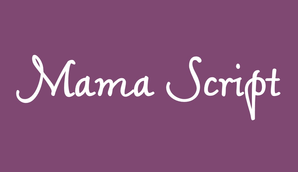 Font Chữ Đẹp 434 Mama Script