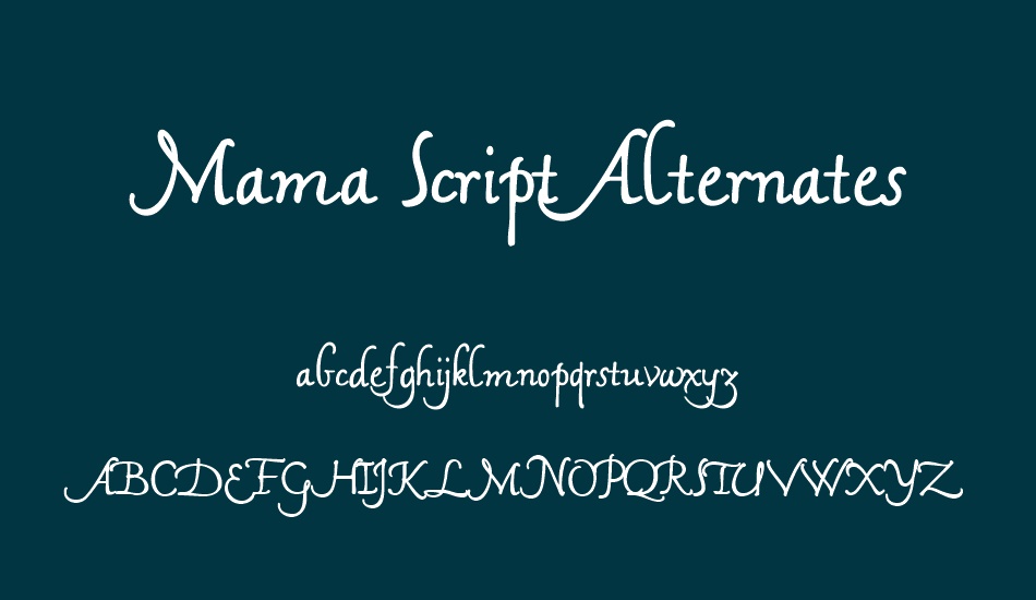 Font Chữ Đẹp 435 Mama Script Alternates