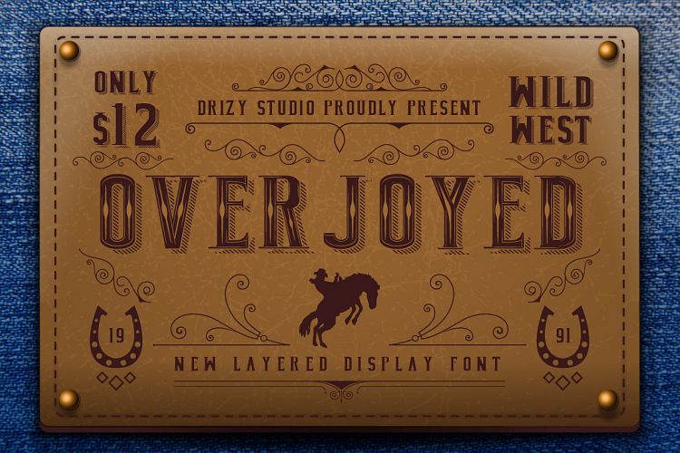 Font Chữ Đẹp 487 Overjoyed Layered Typeface