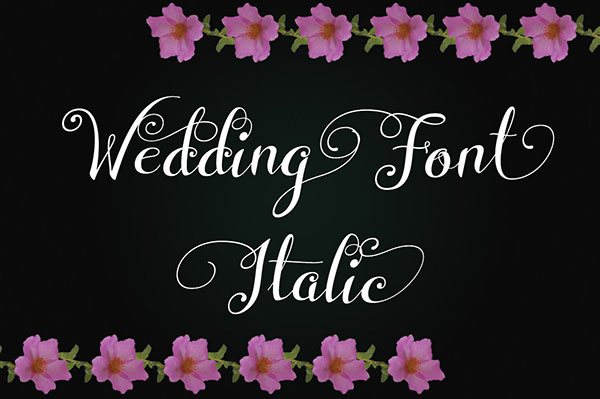 Font Chữ Đẹp 589 Wedding Font Italic