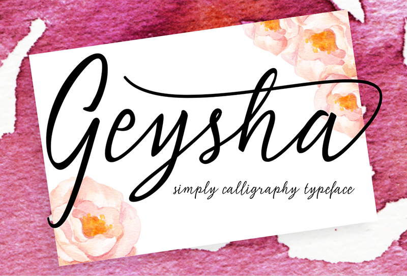 Nếu bạn đang tìm kiếm một font chữ độc đáo và sáng tạo cho các dự án thương mại của mình, thì đừng bỏ qua Geysha Script. Với sự kết hợp độc đáo của các ký tự chữ, font chữ Geysha Script sẽ giúp tạo ra những thiết kế độc đáo và đầy cá tính, giúp nổi bật hơn trong mắt khách hàng của bạn.