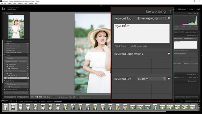 keywords trong lightroom