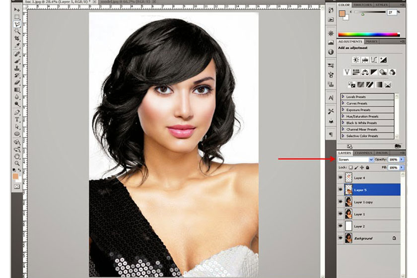 Cách Chỉnh màu da giống nhau trong photoshop