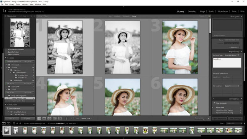 lưu keyword trong lightroom