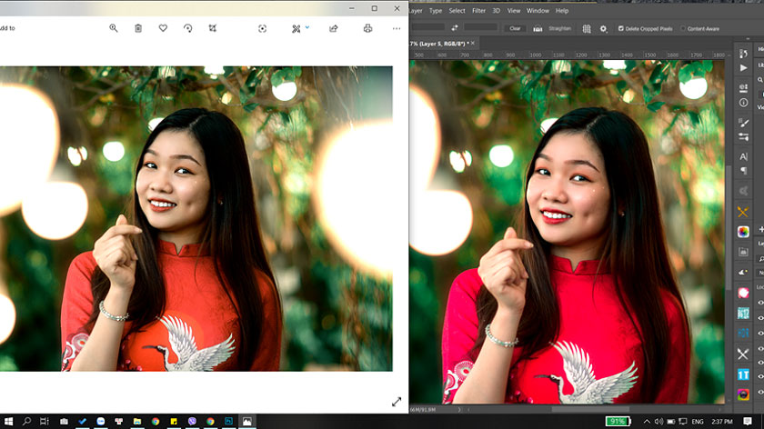 Ảnh sai màu khi xuất bằng photoshop