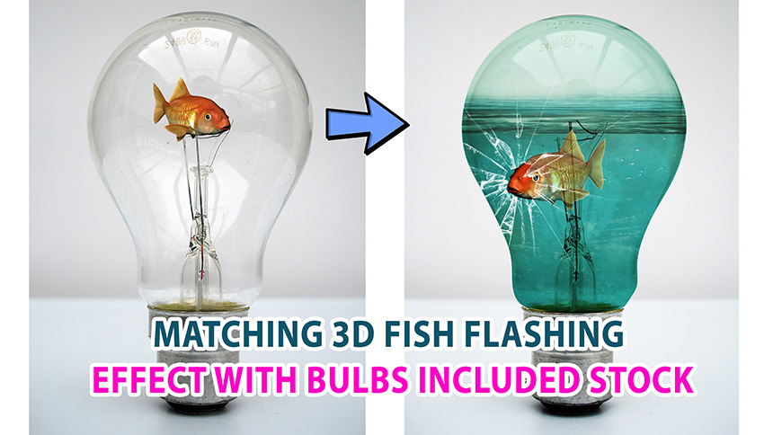 Kết hợp hiệu ứng nhấp nháy cá 3D với bóng đèn